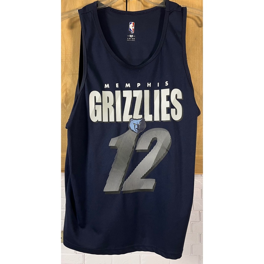 NBA Memphis Grizzlies Tank Top Mens Large Navy Ja‎ Morant 12 Basketball Jersey